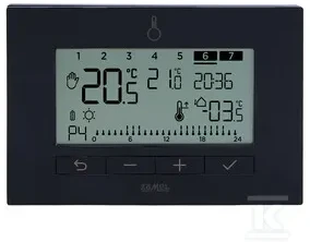 „Zamel“ savaitinis temperatūros reguliatorius 230 V, relės tipas: LPR-03, juodas