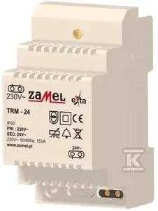Zamel Supla Transformatorius 230/24 V AC 15 VA tipas TRM-24