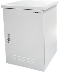 Alantec lauko pakabinama stelažo spintelė 19" 12U 600x600, 4 atraminės sijos, 4 kabelių įvadai, pilka ALANTEC