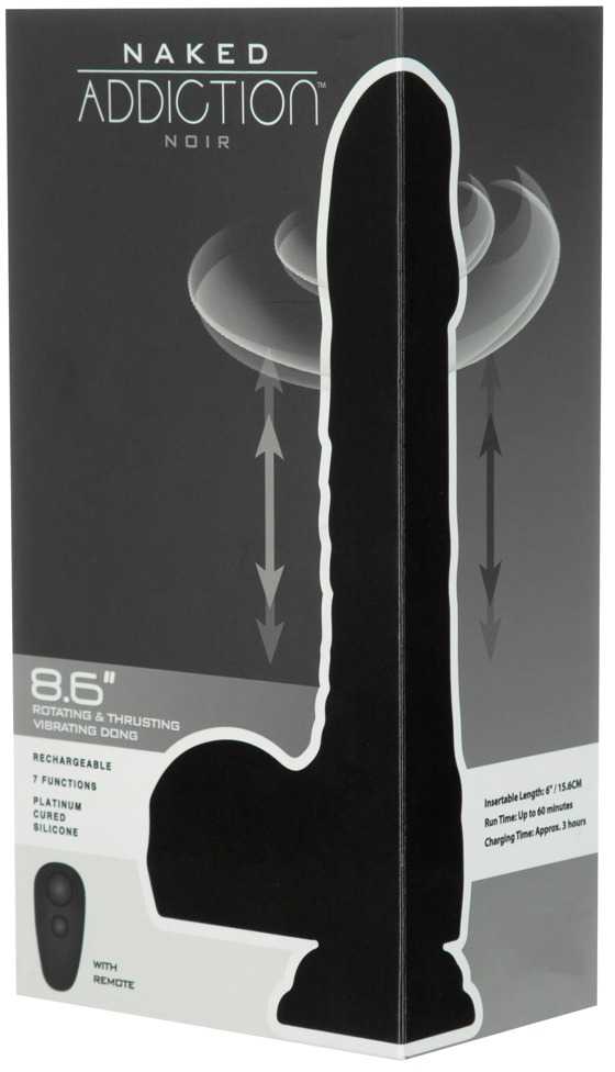 Naked Addiction 8,6" besisukanti ir stumianti vibracija