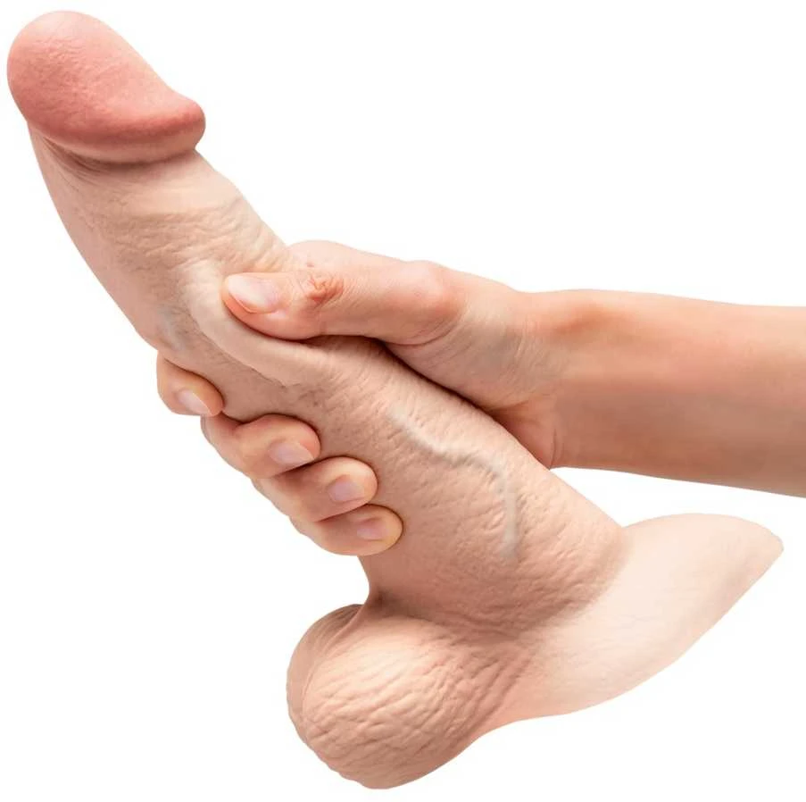 b-Vibe Slipskin 9" lenktas kremas