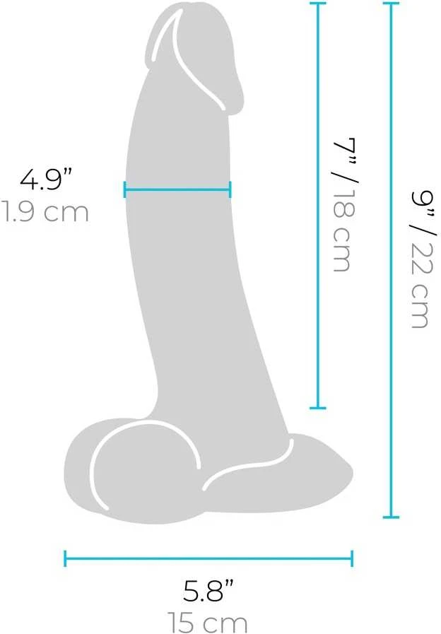 b-Vibe Slipskin 9" lenktas kremas
