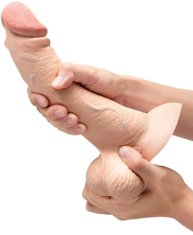b-Vibe Slipskin 9" lenktas kremas