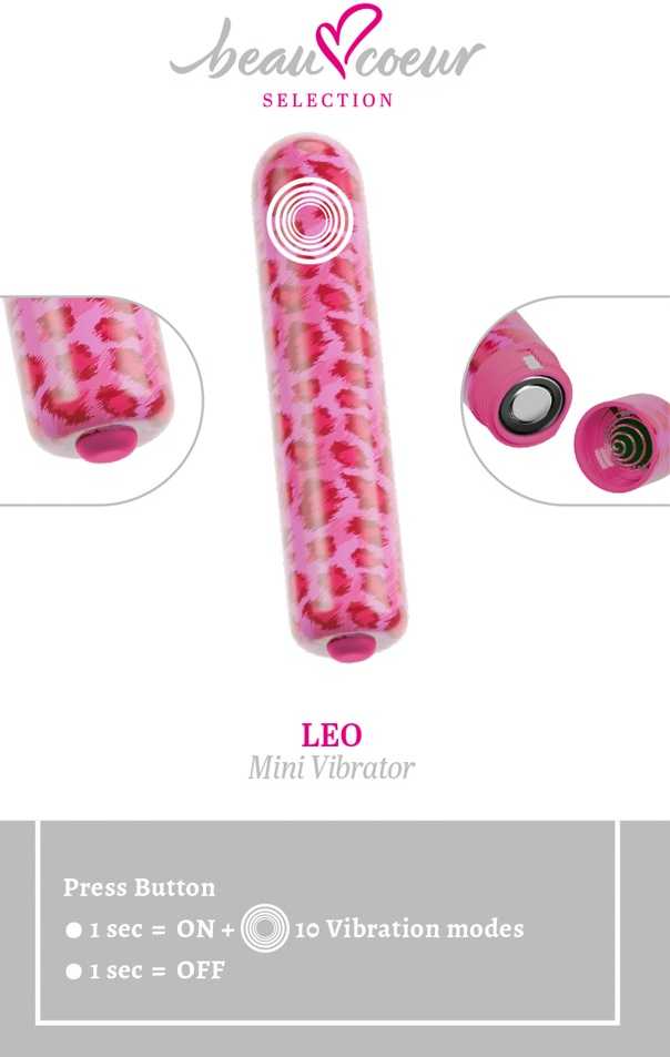 Gražios širdies Leo mini vibratorius