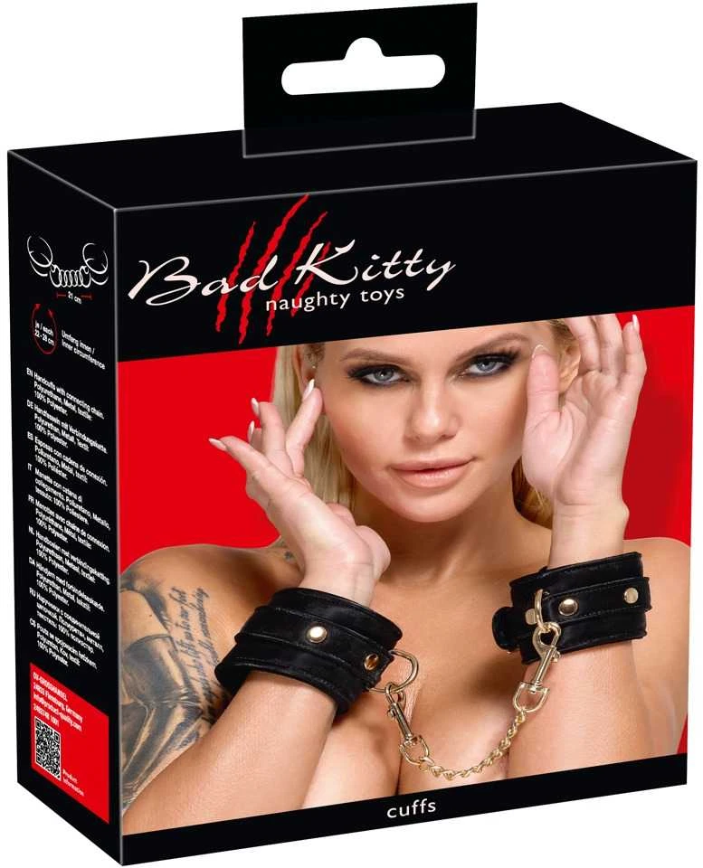 BK Handcuffs Velvet juodas