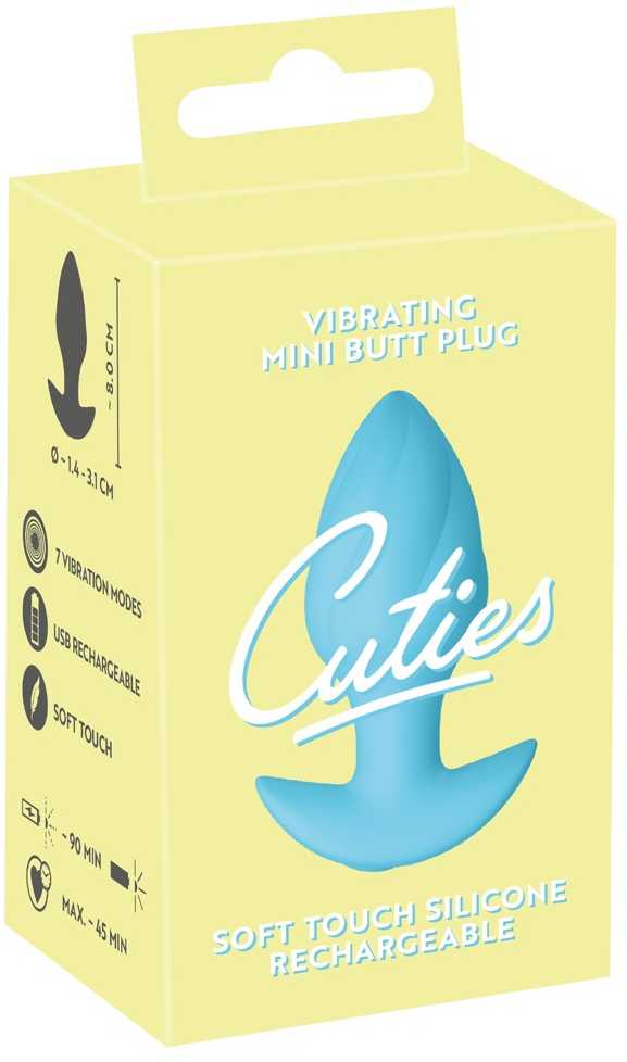 Blue Mėlyna Cuties Vibrating Plug Mėlyna