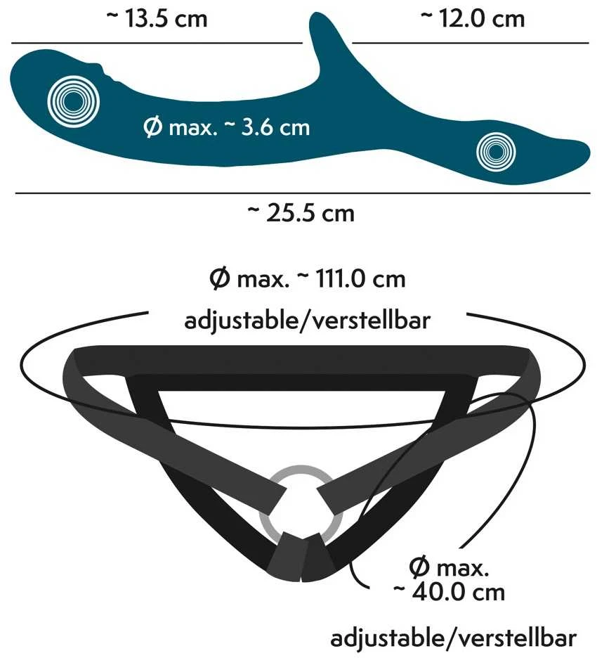 Blue Mėlyna Your Strap-On RC vibratorius Mėlyna