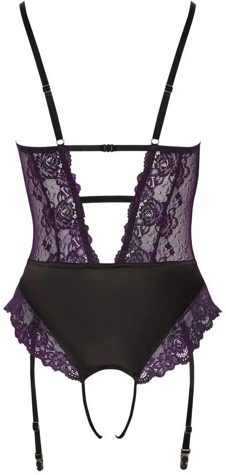 Cottelli Body juodas/violetinė XL