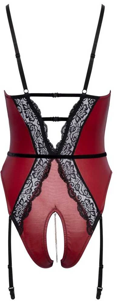 Abierta Fina Body red/juodas S