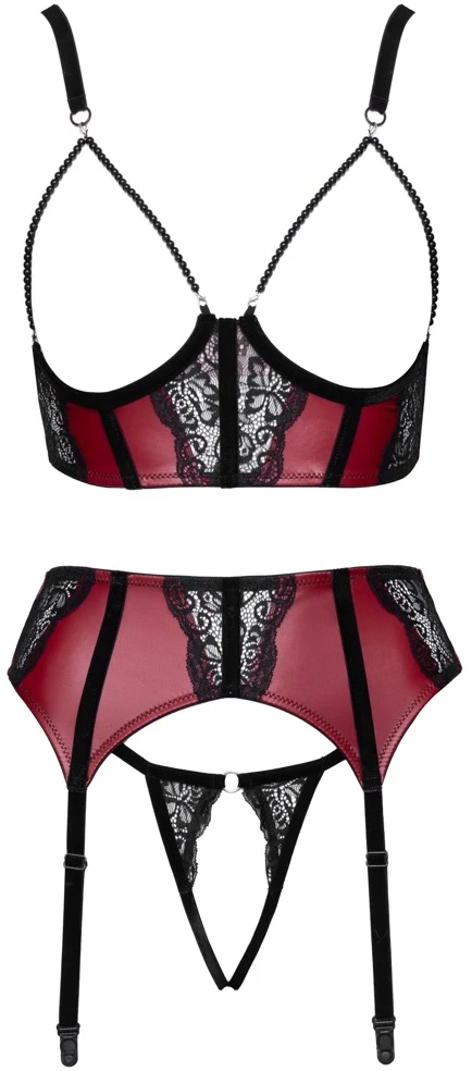 Bra, Suspender Belt & String M