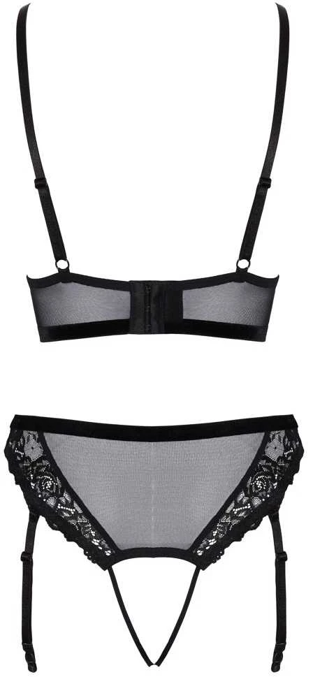 Cottelli Bra & Thong juodas XL