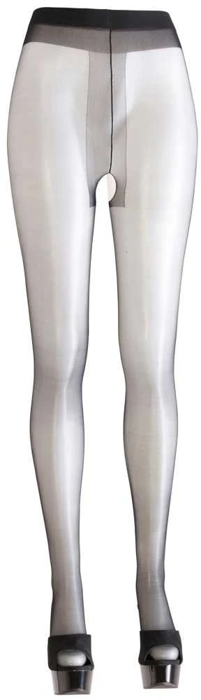 Cottelli Legwear Crotchless Tights juodas 3