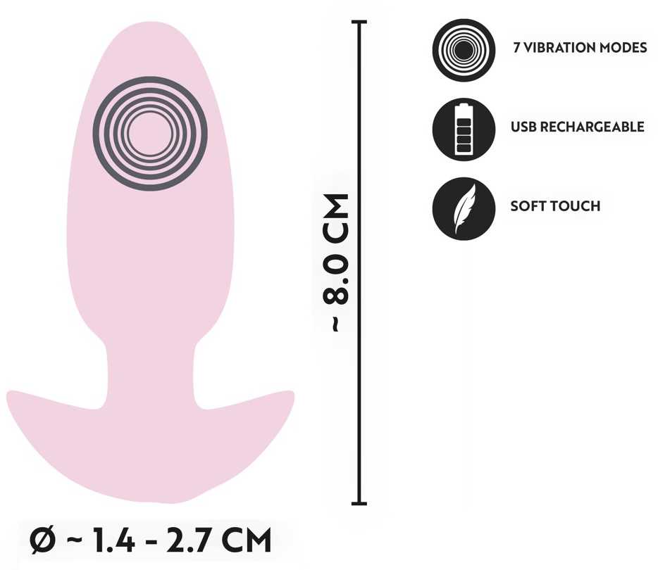 „Cuties“ vibruojantis kamštis „Rožė“