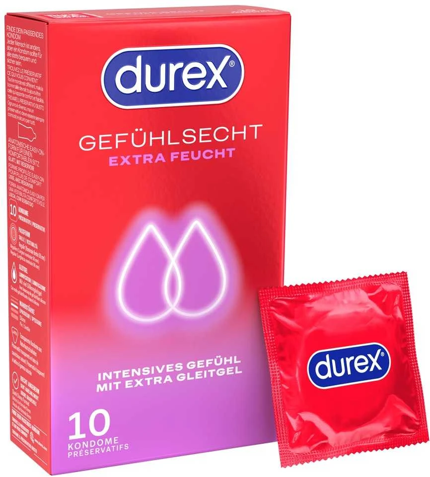 Durex Gefühlsecht Xtrafeucht10