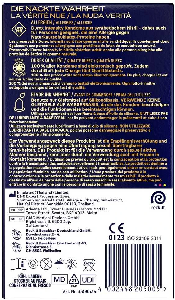 Durex Intensity ypač dideli lęšeliai, 8 vnt.