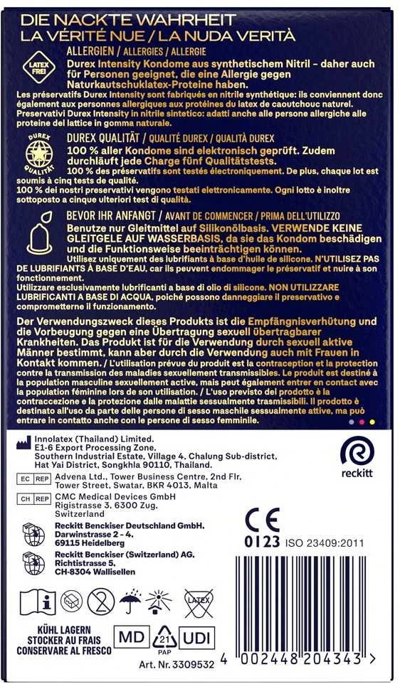 Durex Intensity 8 vnt. pakuotė