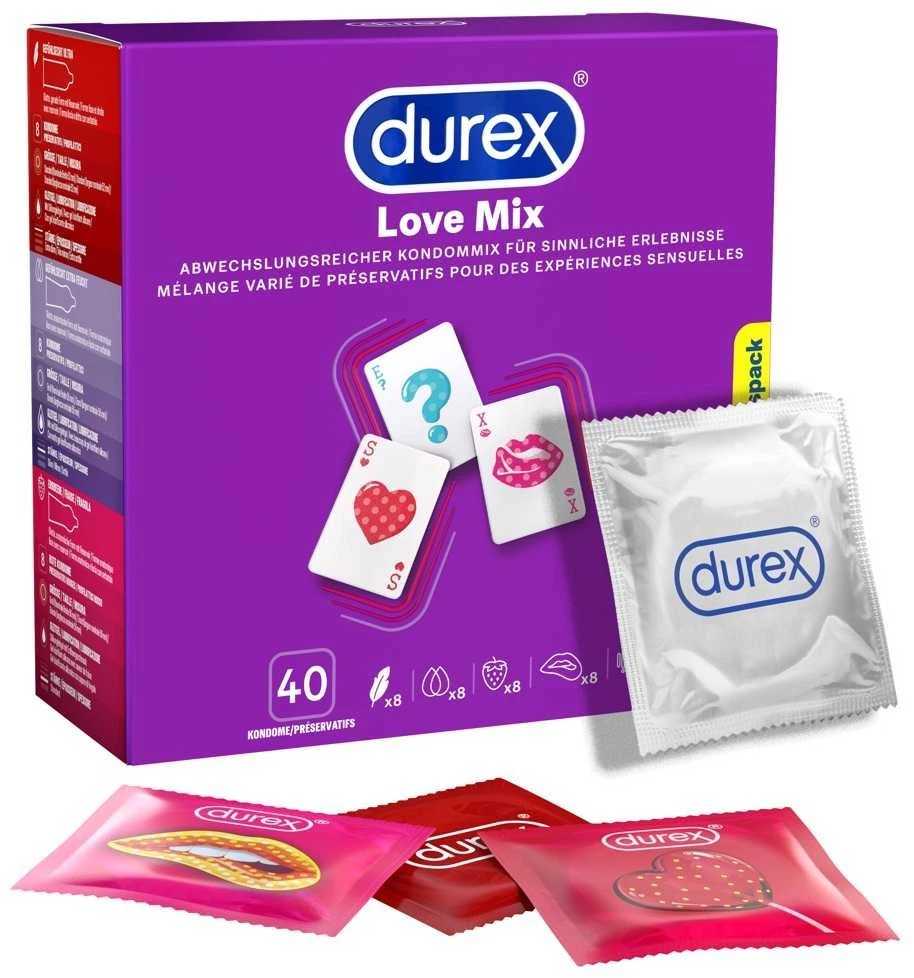 „Durex Love Mix“ pakuotė po 40 vnt