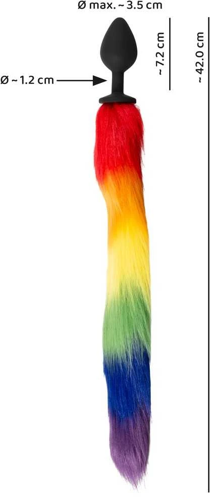 RAINBOW Pūkuota uodegos vaivorykštė