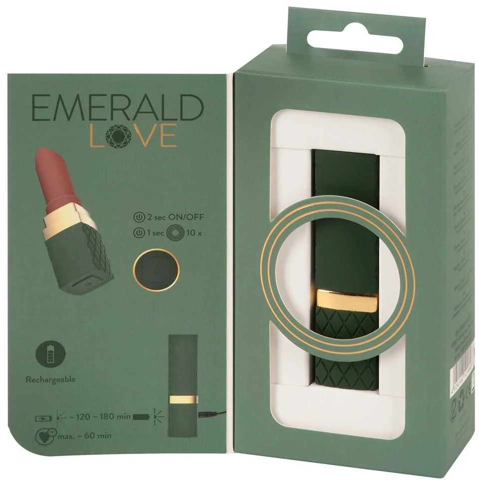 Emerald Love Žaliosios serijos prabangus lūpų dažų vibratorius