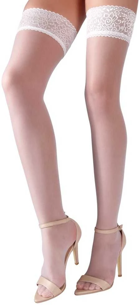 Cottelli Legwear Laikomos kojinės baltas 4