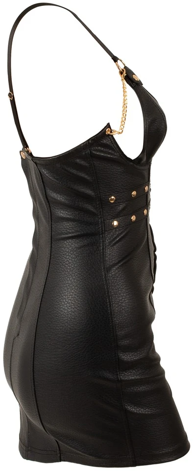 Imitation Leather Mini Dress M