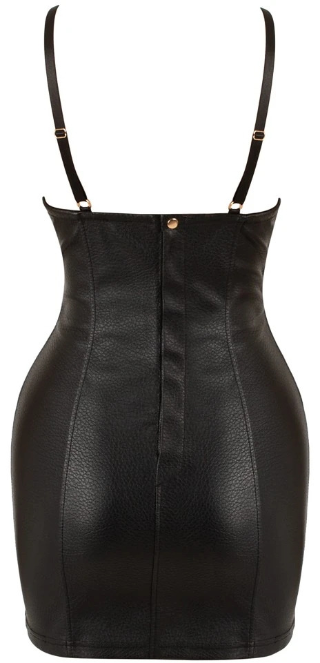 Imitation Leather Mini DressXL