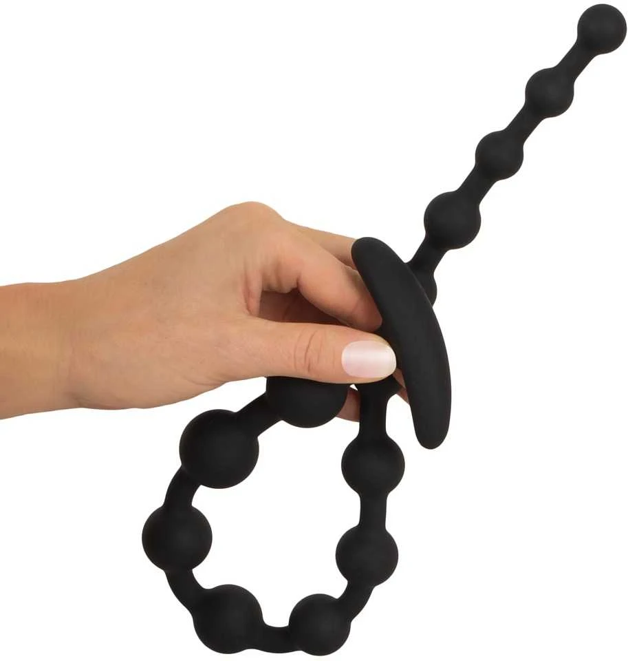 Juodas Velvets Anal Beads Silic