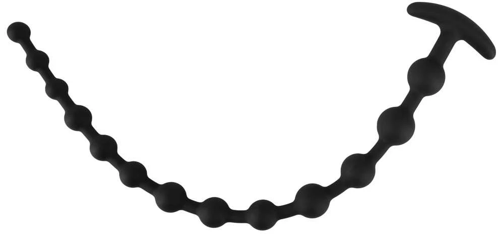 Juodas Velvets Anal Beads Silic
