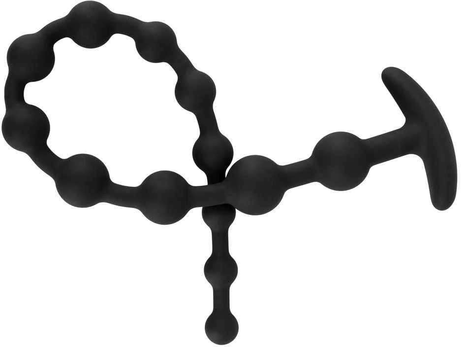 Juodas Velvets Anal Beads Silic