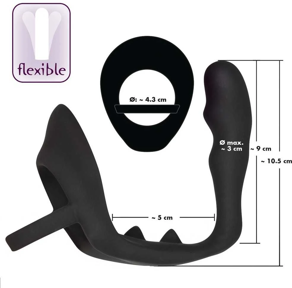 Black Velvets Juodas Velvets Ring & Plug