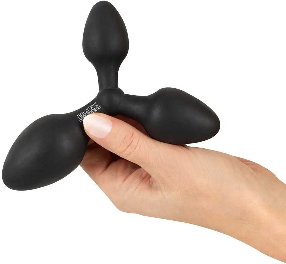Juodas Velvets Triple Butt Plug