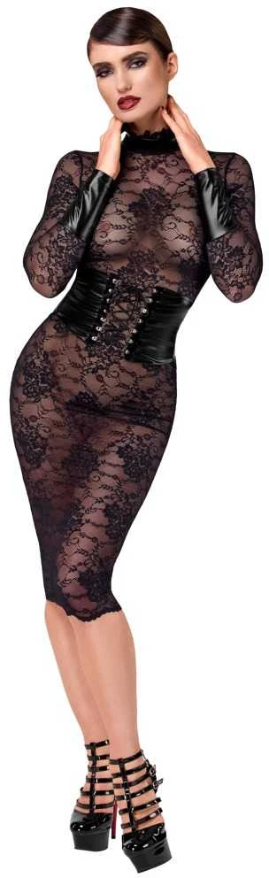 Juodos suknelės nėriniai L