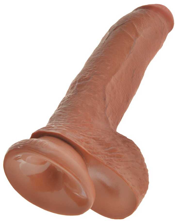 Pipedream King Cock 9 colių rutuliai Tan