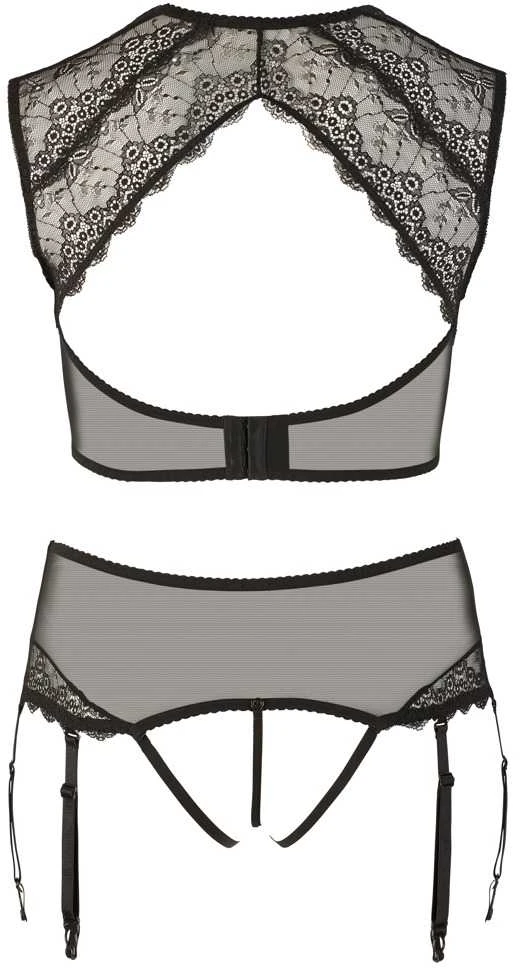 Cottelli Curves Lace Set juodas 3XL