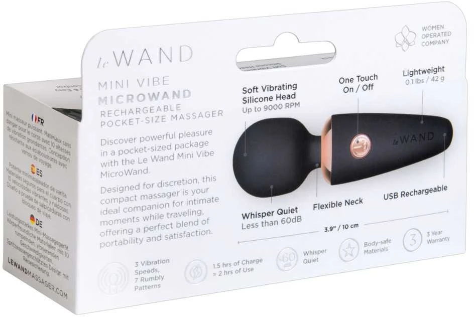 le Wand Mini Microwand Juodas
