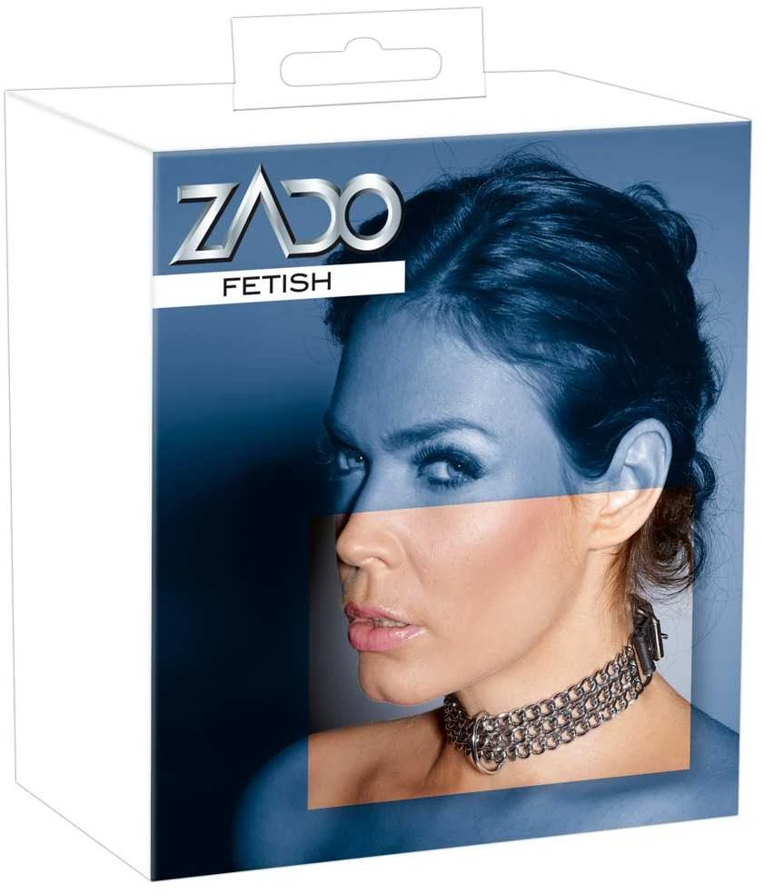ZADO Leder Halsfessel Kette