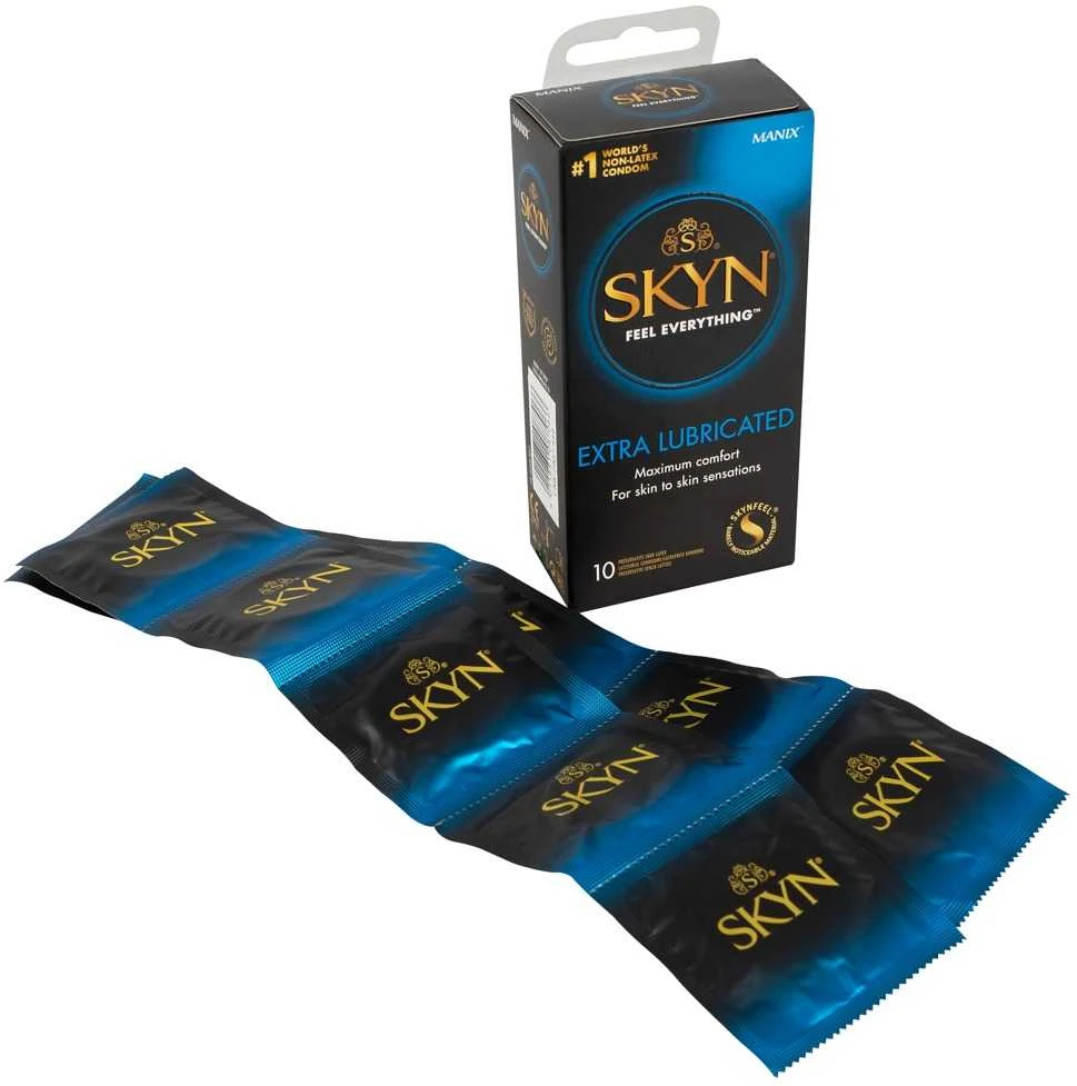 SKYN Extra Lubricated Prezervatyvai be latekso (10 vnt.)