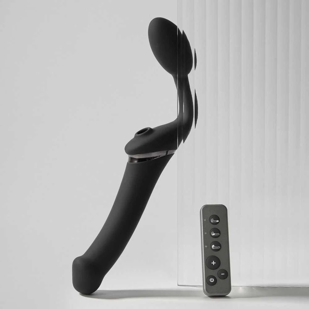 Strap-On-Me - Strap-on Multi Orgasm Remote Controlled 3 Motors Juodas S