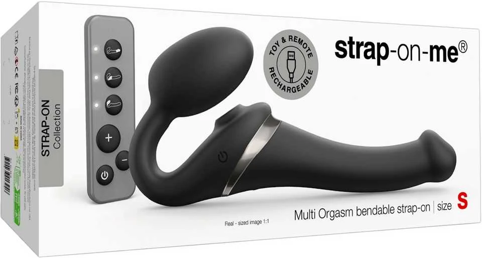 Strap-On-Me - Strap-on Multi Orgasm Remote Controlled 3 Motors Juodas S