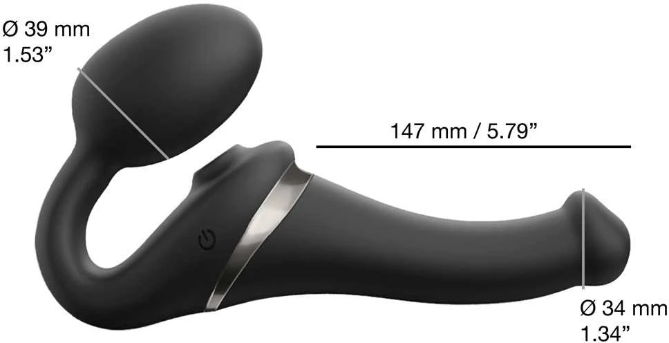 Strap-On-Me - Strap-on Multi Orgasm Remote Controlled 3 Motors Juodas S