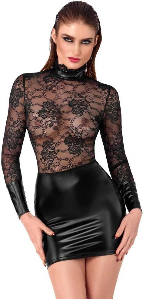 Collar Juoda suknelė su apykakle M