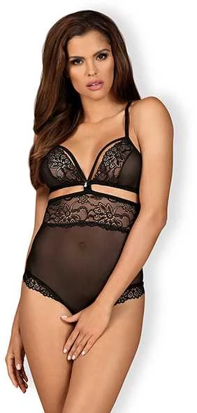 Obsessive - 838-TED-1 Teddy Open Crotch Juodas S/M