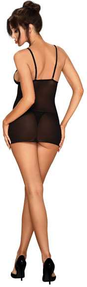 Obsessive - Lucita Chemise & Thong Juodas L/XL