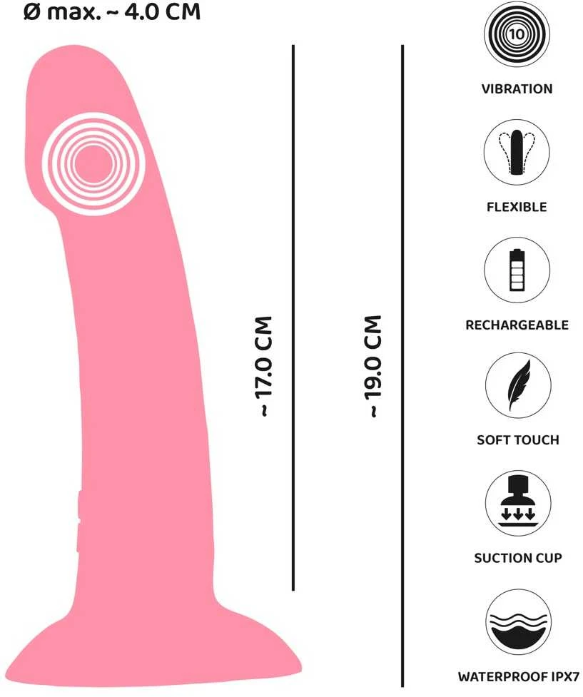 Pink Rožinė Heart Guy Rožinė Vibrator