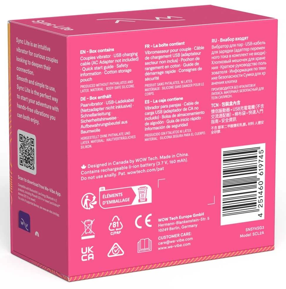 Rožinė We-Vibe Sync Lite Rožinė
