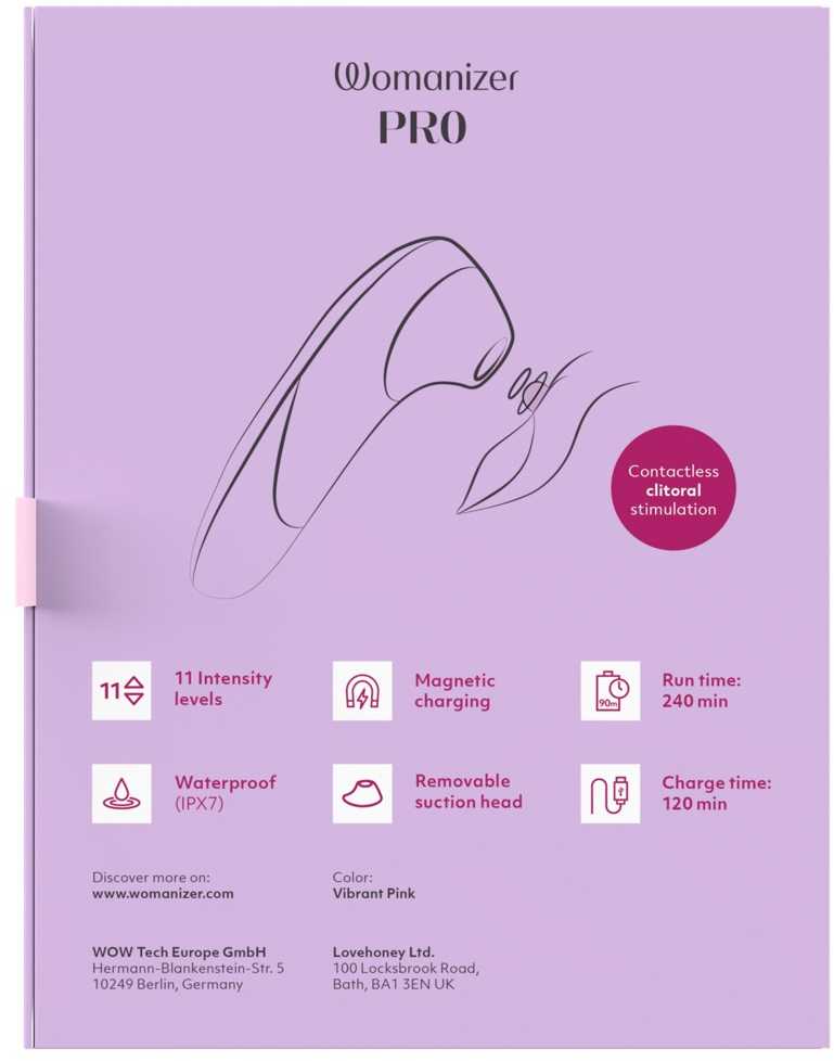 Pink Womanizer Pro Rožinė