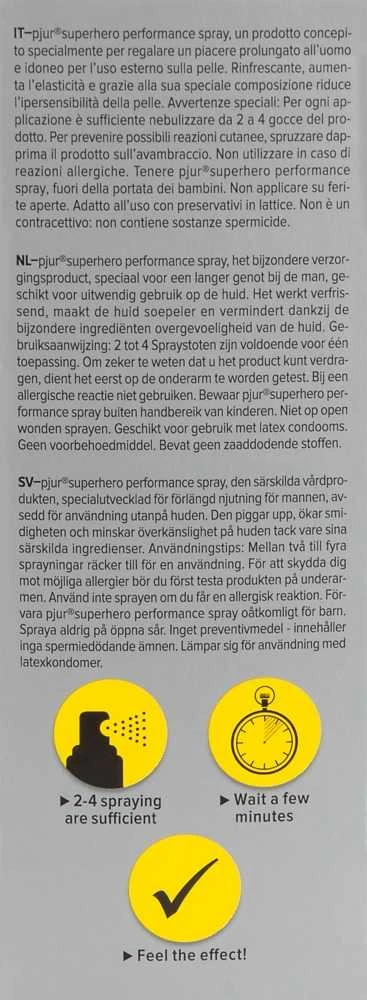 Pjur Superhero Performance Spray Purškiklis vyrams atidedantis ejakuliaciją (20 ml)