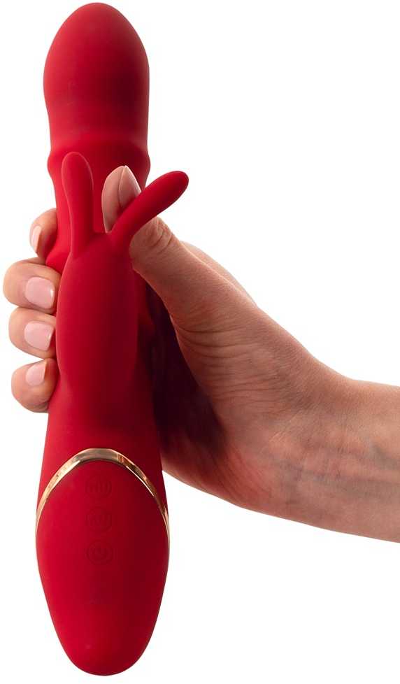 You2Toys Triušio vibratorius su 3 judančiais elementais