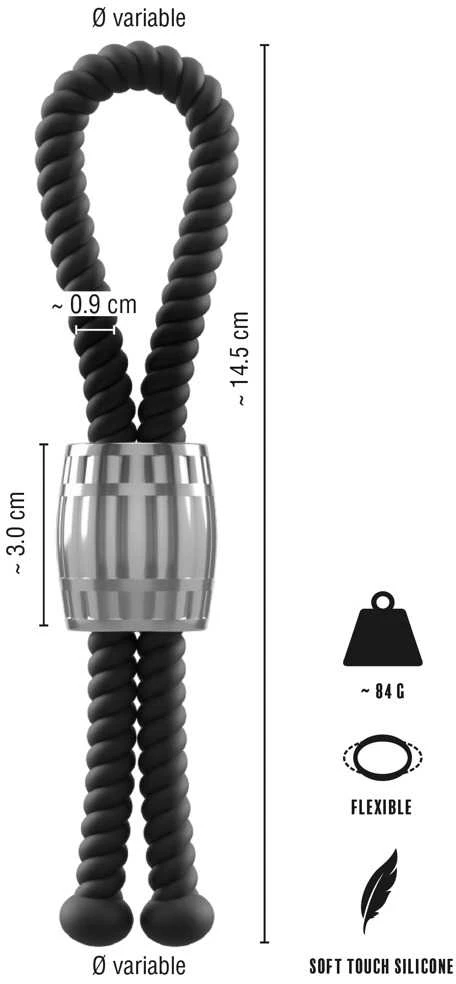 Rebel Heavy Rope Cock dirželis
