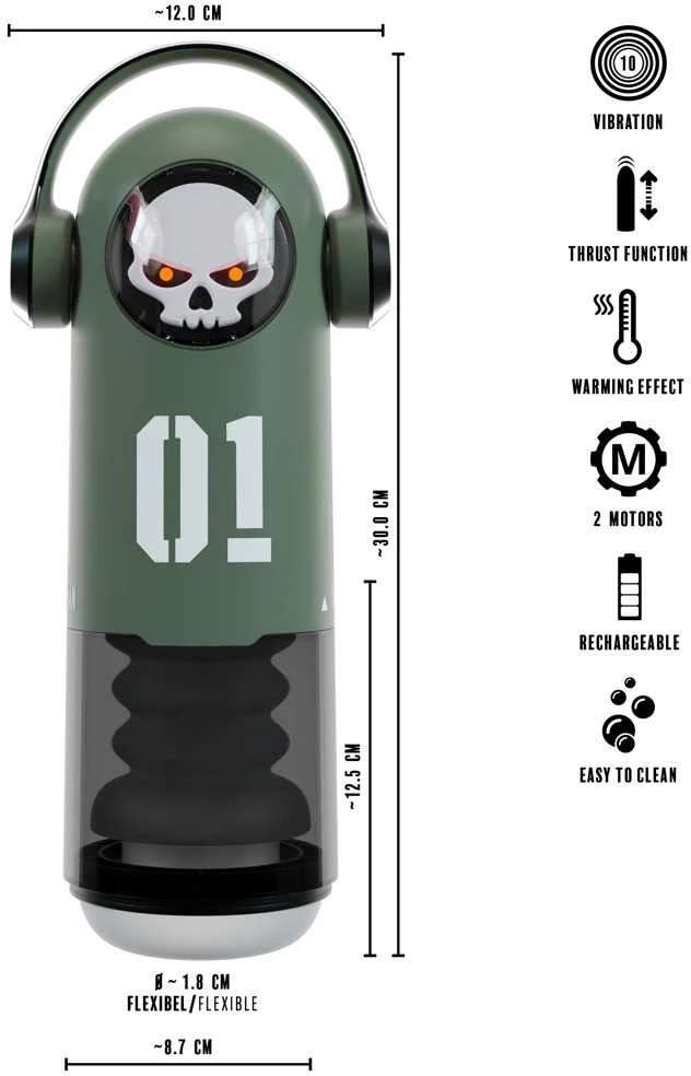 Rebel Skull Masturbator 3F